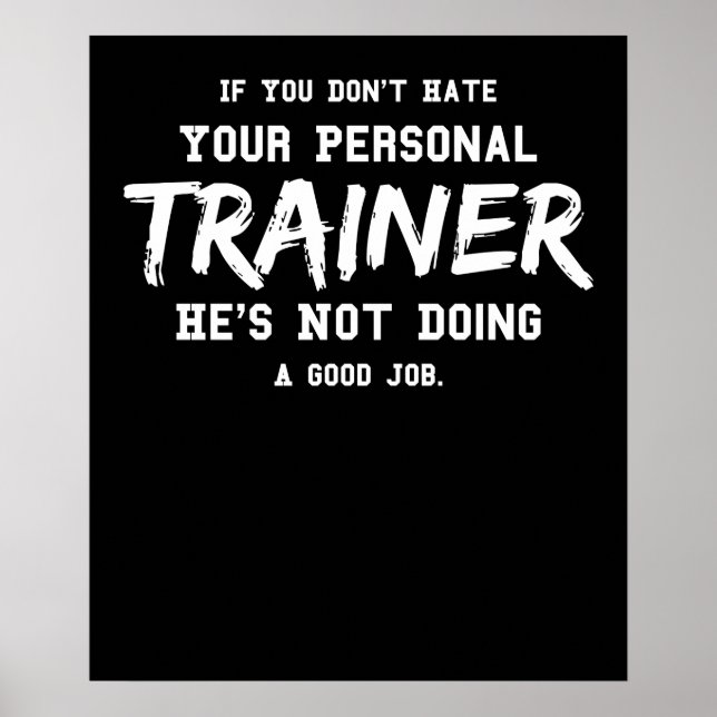 Fitness Personal Trainer Gym Motivation Poster (Framsidan)