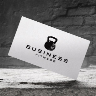 Fitness Personal Trainer Kettlebell Minimalist Visitkort