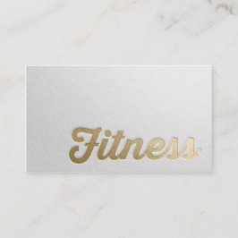 Fitness Personal Trainer Minimal White Guld Relief Visitkort