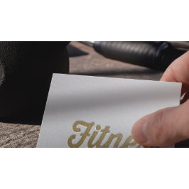 Fitness Personal Trainer Minimal White Guld Relief Visitkort