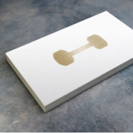 Fitness Personal Trainer Minimum Guld Dumbbell Visitkort