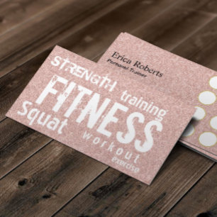 Fitness Personal Trainer Ro Guld Glitter Loyalty Lojalitetskort
