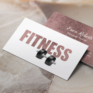 Fitness Personal Trainer Ro Guld Typography Visitkort
