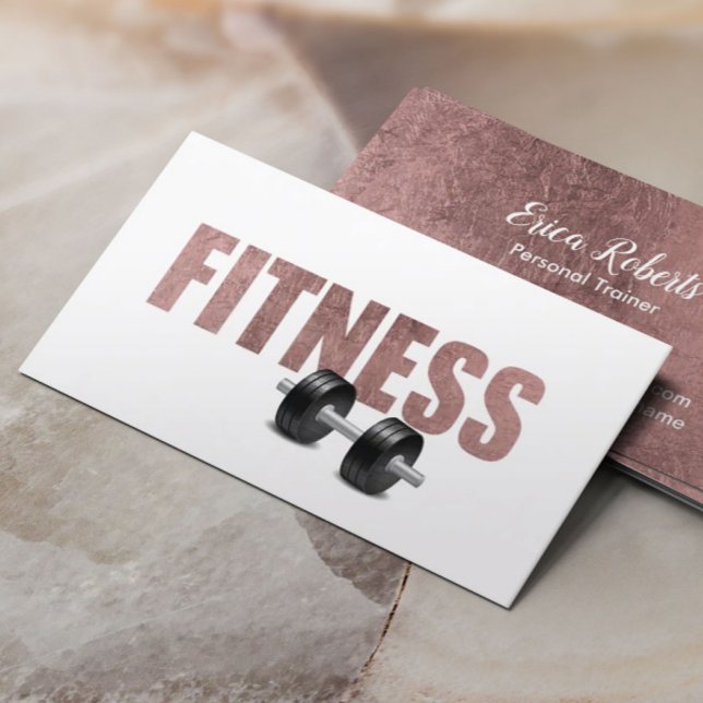 Fitness Personal Trainer Ro Guld Typography Visitkort (Skapare uppladdad)
