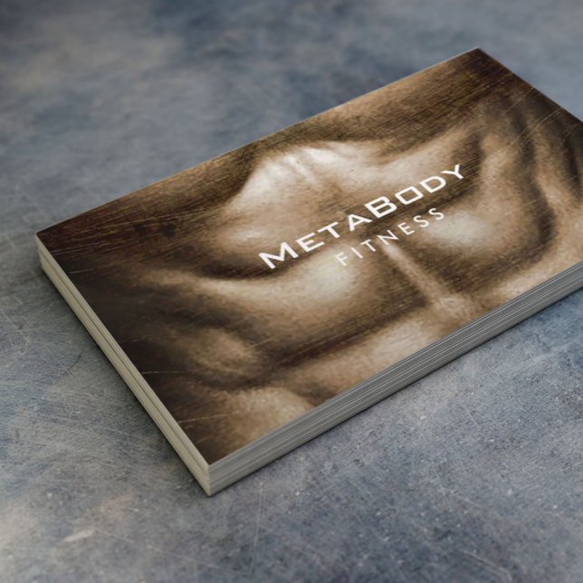 Fitness Personal Trainer Strong Body BodyBuilder Visitkort (Skapare uppladdad)