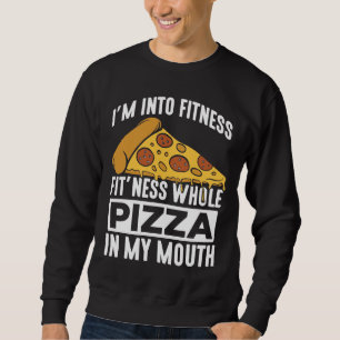 Fitness Pizza Segce Restaurant Älskare Gym Foodie Lång Ärmad Tröja