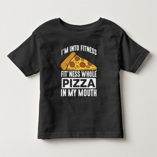 Fitness Pizza Segce Restaurant Älskare Gym Foodie T Shirt (Framsida)
