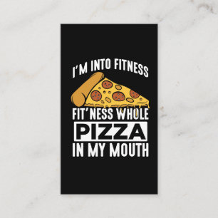 Fitness Pizza Segce Restaurant Älskare Gym Foodie Visitkort