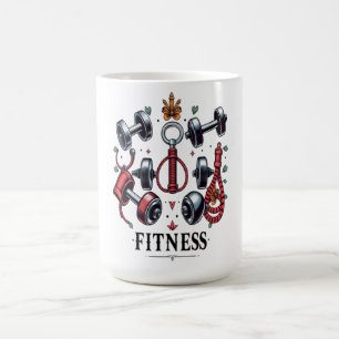 Fitness Power - Strength, Energy & Dedication Kaffemugg