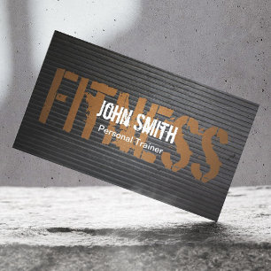 Fitness Professionell Grunge Metall Personal Train Visitkort