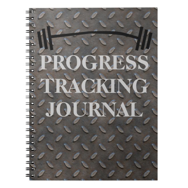 FITNESS PROGRESS SPÅR JOURNAL ANTECKNINGSBOK MED SPIRAL (Framsidan)