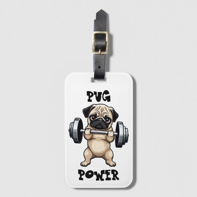 Fitness Pug Bagagebricka (Framsida vertikal)