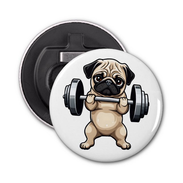 Fitness Pug Flasköppnare (Framsidan)