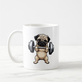 Fitness Pug Kaffemugg