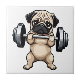 Fitness Pug Kakelplatta