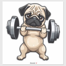 Fitness Pug Klistermärken