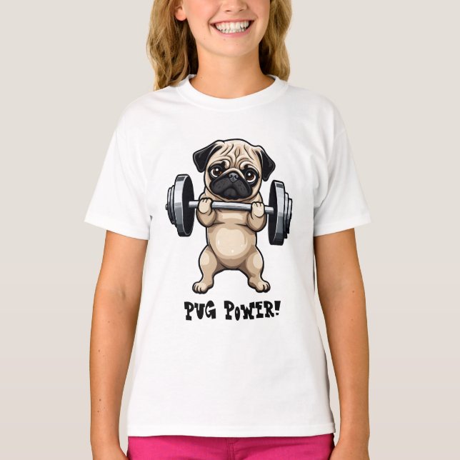 Fitness Pug T Shirt (Framsida)