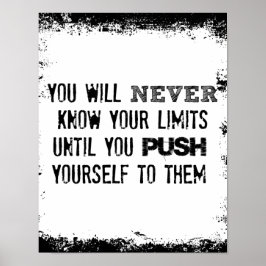 Fitness Quote. Du kommer aldrig att känna till din Poster