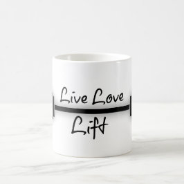 Fitness Quote: Live Kärlek Hiss Kaffemugg
