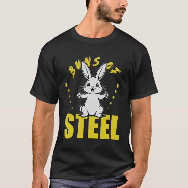 Fitness Rabbit Älskare Gym Workout Funny Bun T-Shi T Shirt (Framsida)