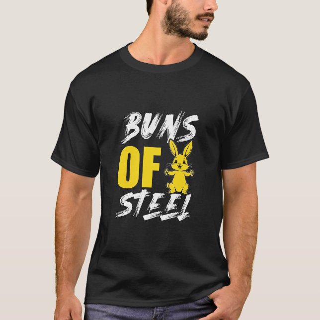 Fitness Rabbit Älskare Gym Workout Funny Bun T-Shi T Shirt (Framsida)