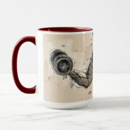 Fitness Red Rosa Pastel Mugg