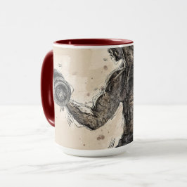 Fitness Red Rosa Pastel Mugg