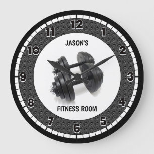 Fitness Room Grått Anpassningsbar Stor Klocka