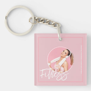 Fitness Rosa - QR-kodnyckelkedja