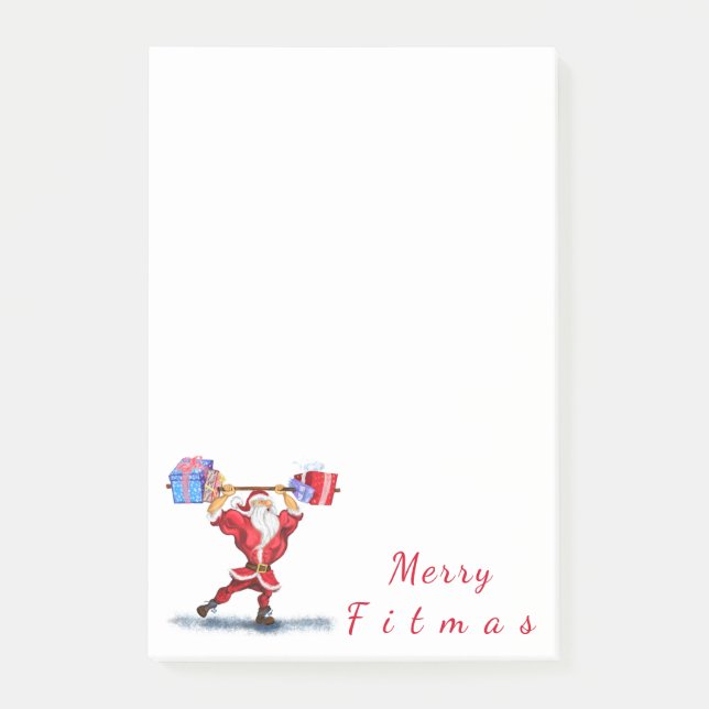 Fitness Santa Post-it® Notes Post-it Block (Framsida)