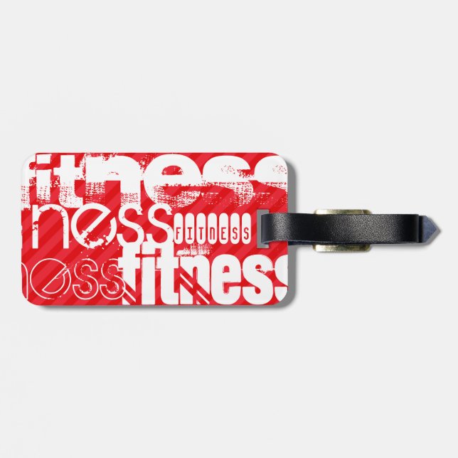 Fitness; Scarlet Red Rand Bagagebricka (Baksida Vågrät)