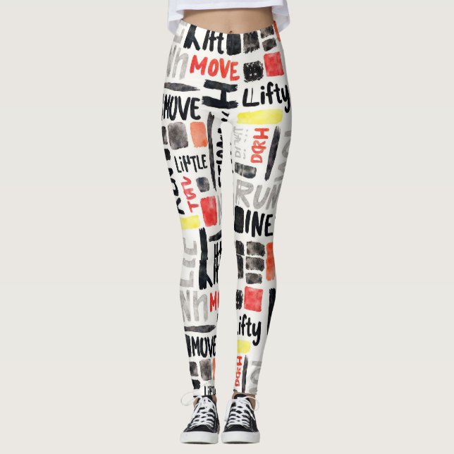 Fitness Springa Flytta sömlös Mönster Leggings (Framsida)