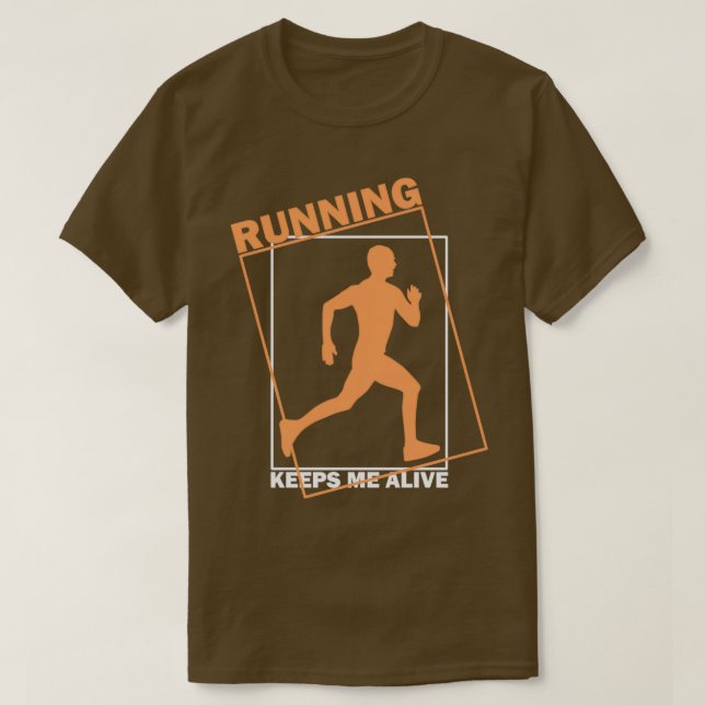 Fitness springer joggning går springa t shirt (Design framsida)