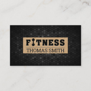 Fitness Svart geometri Brun Papper Visitkort