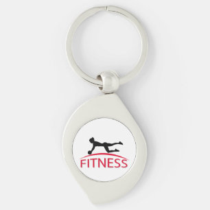 Fitness Swirl Silverfärgad Nyckelring