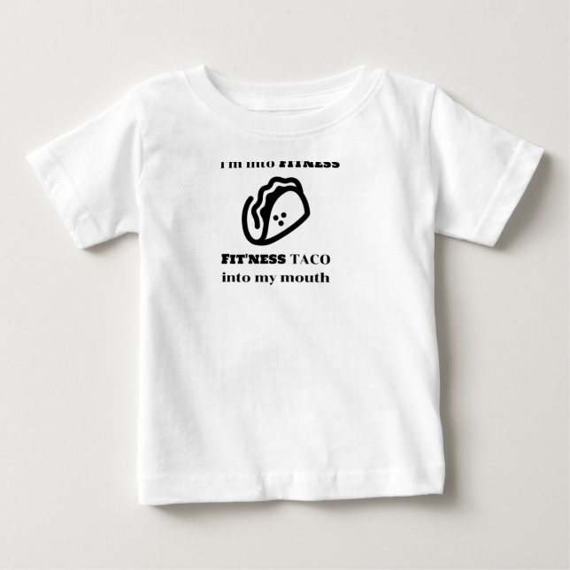 Fitness TACO Funny Sarkastic Novelty Graphic T Shirt (Framsida)