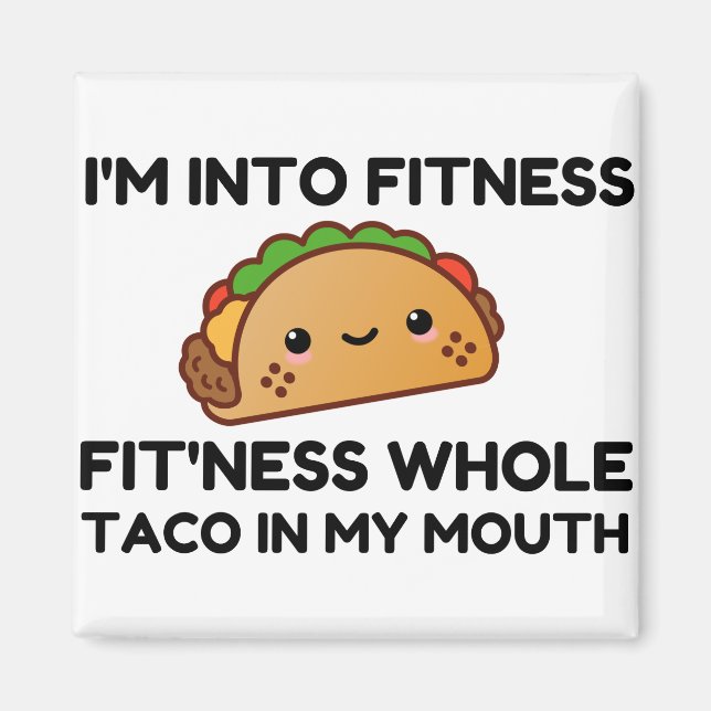 FITNESS TACO I MIN MUNFOND MAGNET (Framsidan)