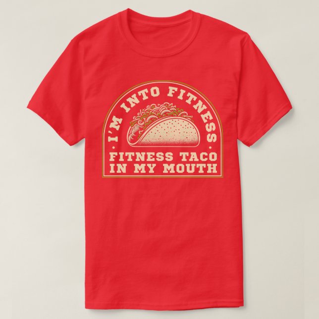 Fitness taco i munnen t shirt (Design framsida)