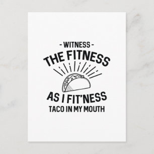 Fitness Taco Vykort