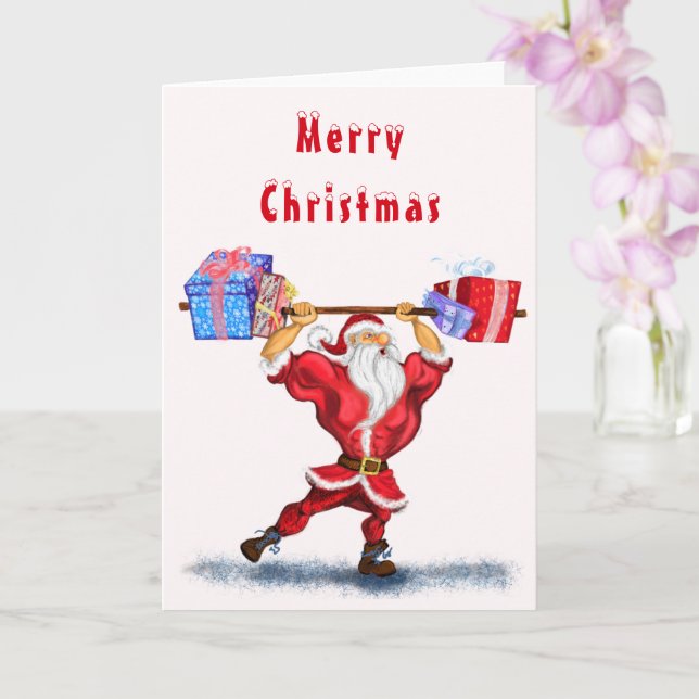 Fitness Tomte Julkort Kort (Orkide)