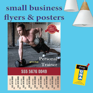 Fitness Trainer Advertising Reklamblad