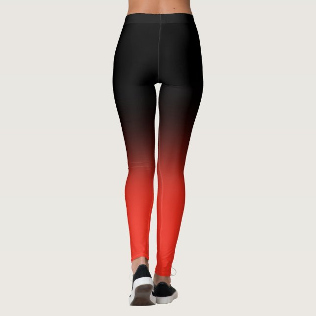 Fitness Trainer Black och Red Leggings (Baksida)