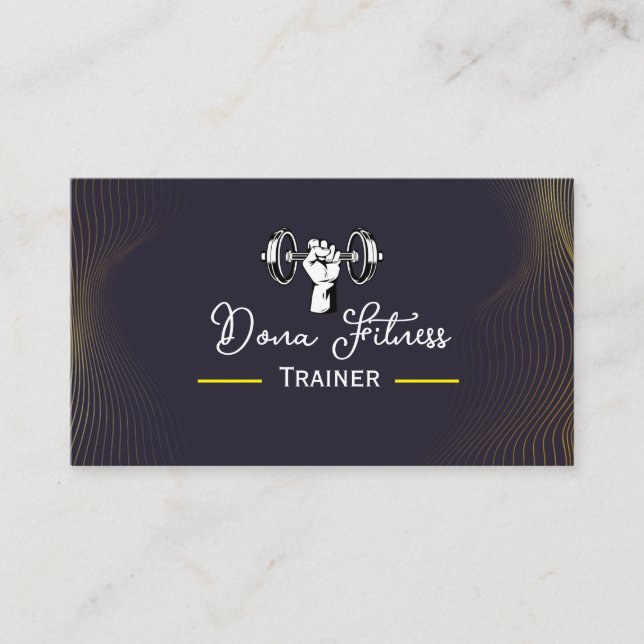 Fitness Trainer Business Card  Visitkort (Framsida)