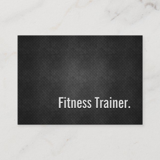 Fitness Trainer Coola Black Metall Simpity Visitkort (Framsida)