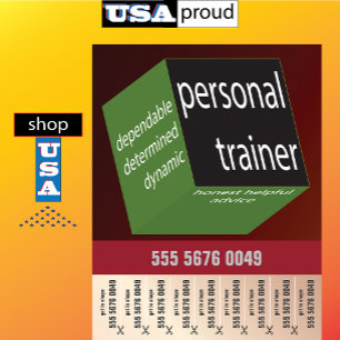 Fitness Trainer Geometric Modern Design Reklamblad