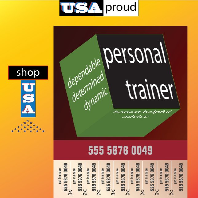 Fitness Trainer Geometric Modern Design Reklamblad (Skapare uppladdad)