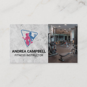Fitness Trainer Logotyp   Gym Equipment Visitkort