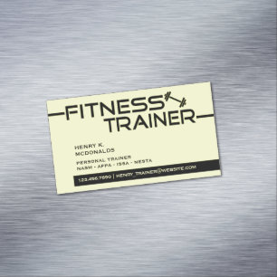 Fitness Trainer Magnetiska Visitkort