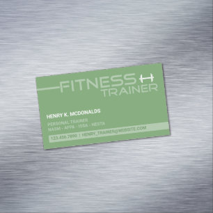 Fitness Trainer Magnetiska Visitkort