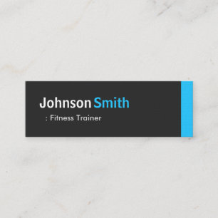 Fitness Trainer - Personal Aqua Blue Mini Visitkort